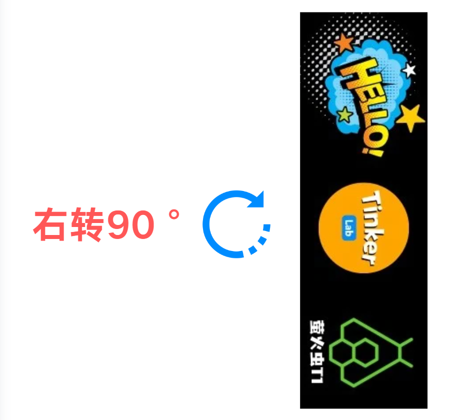 右90度翻转