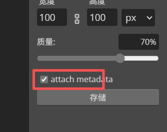 附加元数据选项